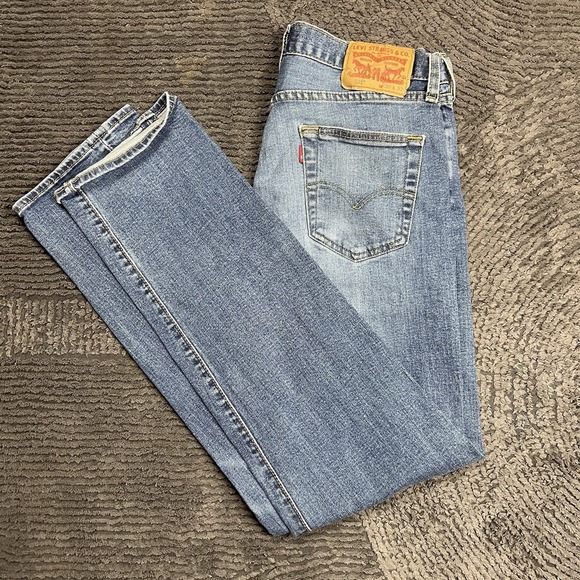 Levi's 501 Men's Jeans W30 L32 Button Fly Blue Denim Distressed Faded Vintage - Picture 1 of 8